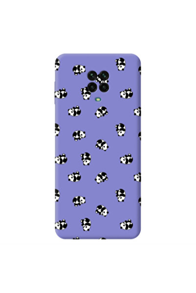 Other Xiaomi Redmi Note 9 Pro Small Pandas Purple Colored Silicone TPU Θήκη