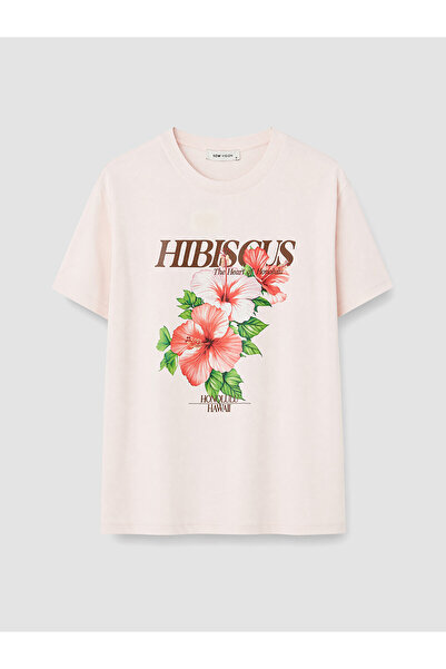 LC Waikiki Tricou de damă NEVAVM, imprimat cu diferența, 100% bumbac