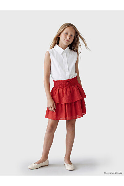 LC Waikiki Vizyon New Season Girls' Layered Ruffle Shorts Skirt