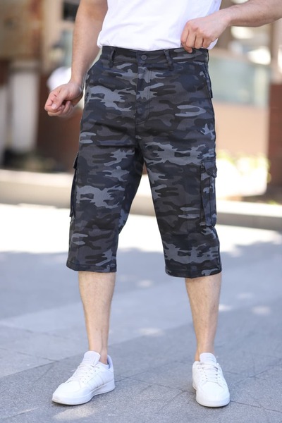 sports here Capri Cargo Pocket Camouflage Patterned Seasonal Trousers