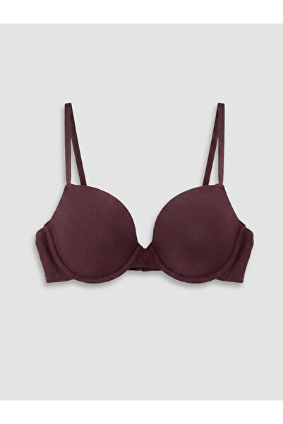 LC Waikiki Lcw Dream Plum Underwire Non-Padded Ribbed T-Shirt Bra