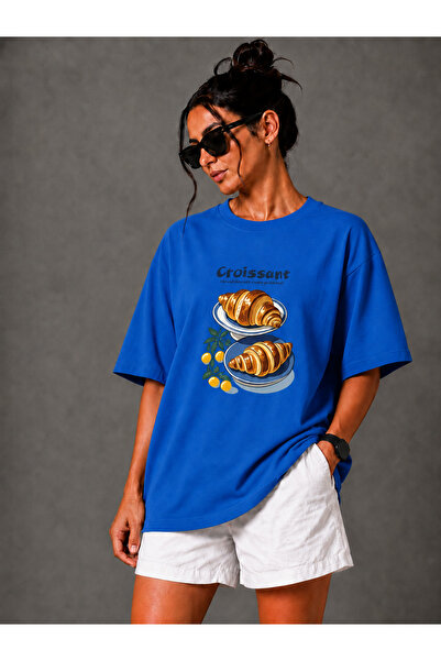 FECCY Premium Cookies Printed Unisex Oversize Women's T-Shirt Men's T-Shirt C...