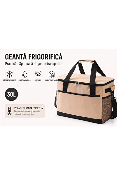 OEM Geantă Frigorifică Termoizolantă 30L, Pliabilă, Curea Reglabilă, Comparti...