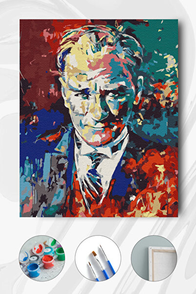 Parloran Sayılarla Boyama 40x50 cm Tuval Seti - Boyaları Ve Fırçaları Dahil -...