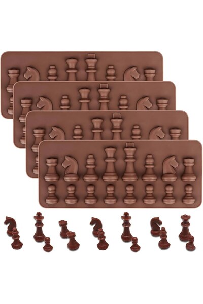 Adana Pasta Malzemeleri Bt-1340 chess pieces silicone mold 3 cm