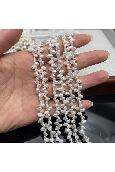 Choice 4-5mm White 4-5mm White Natural Freshwater Pearls Irregular Shape Semi...