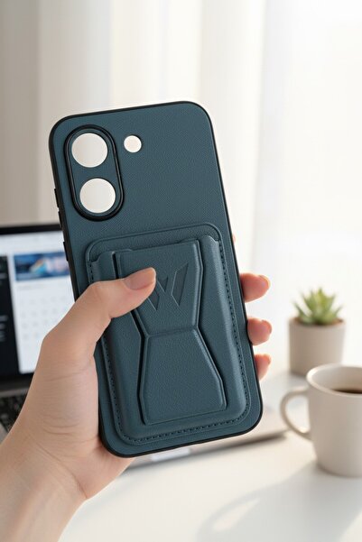 batuteknoloji Poco X8 Pro Kartlıklı Standlı Suni Deri BTU Silikon Kapak