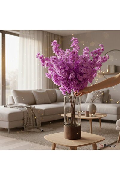 OEM Ramură Artificială Sakura Lila 90 cm