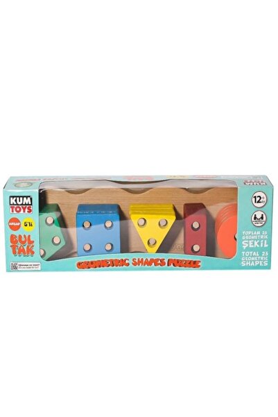 Redka/KumToys Kumtoys Bul Tak Wooden Geometric Shapes Puzzle Game Educational...