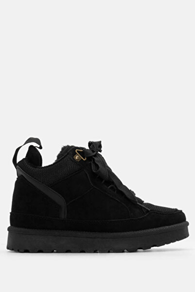 Luigi Μποτάκια Sneaker με Γούνινη Επένδυση - Μαύρα - 38