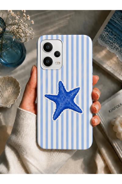 OVADA Redmi Note 12 Pro 5G Uyumlu Deniz Yıldızı Desenli Telefon Kılıfı