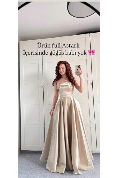 satenia storee serra abiye elbise saten yeni moda özel dikiş