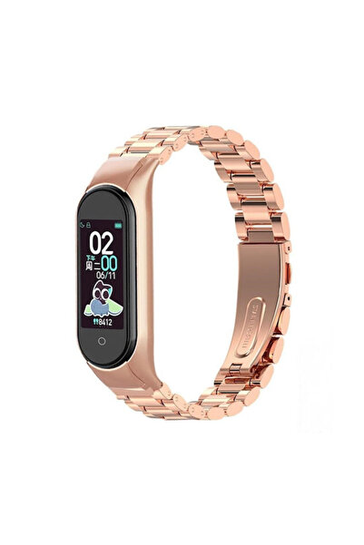 OEM Λουράκι από ανοξείδωτο ατσάλι, ροζ (Mi Band 3/Mi Smart Band 4)