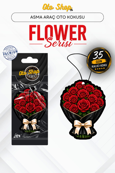 OTOSHOPTR Kırmızı Gül Buket Flower Serisi Oto Araç Kokusu