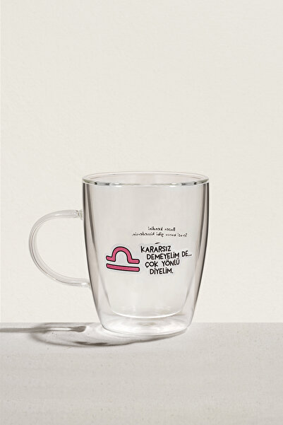 Paşabahçe Hisli Şeyler Libra Zodiac Sign Mug, Stylish Design