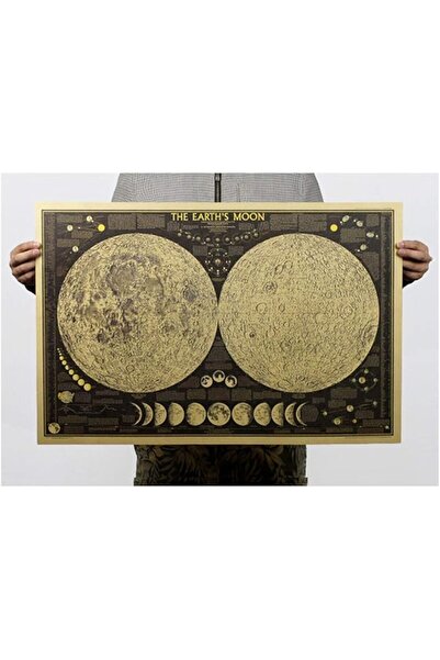 ESSESORIES Ufengke Retro Phase Moon Kraft Removable Pictures Aesthetic Poster...