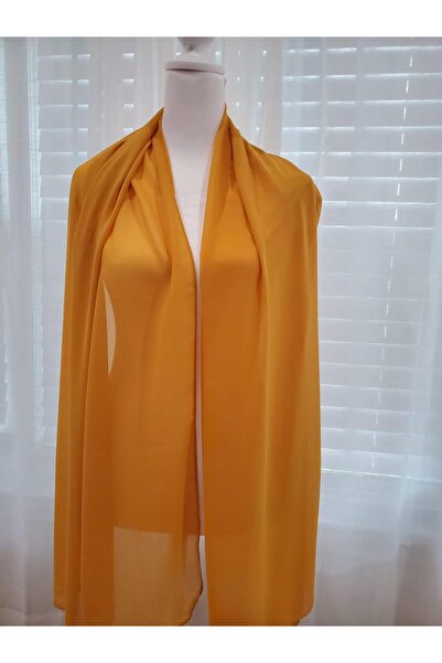 ZARORA GH BELLO A BOUTIQUE Chiffon Scarf for Women, (Mustard Yellow)