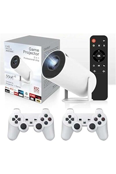 ELTRAZONE M300 Max Game Projector with 2 Wireless Controllers – High-Definiti...