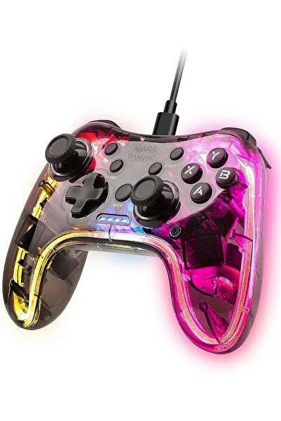ELTRAZONE Professional Neon RGB Wireless Gamepad Dual Haptic Vibration Analog...