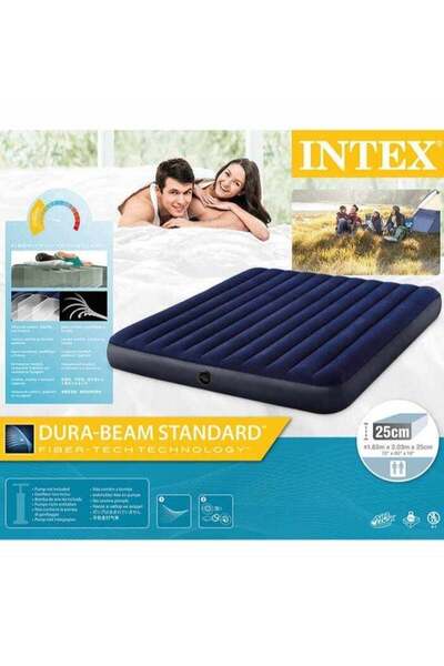 Intex 4755 Corduroy Flocked Airbed – Inflatable Mattress for Comfort & Durabi...