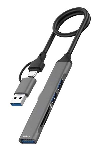 ELTRAZONE محول USB متعدد المنافذ 5 في 2 من النوع C إلى USB-A، محول عالي السرع...