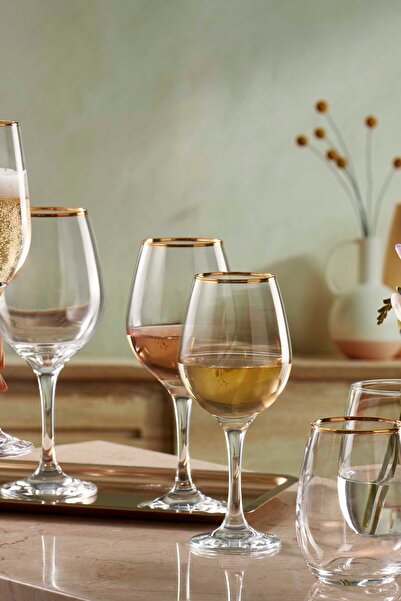 Paşabahçe Amber Golden Touch Şarap Kadehi 460 cc, 1 adet