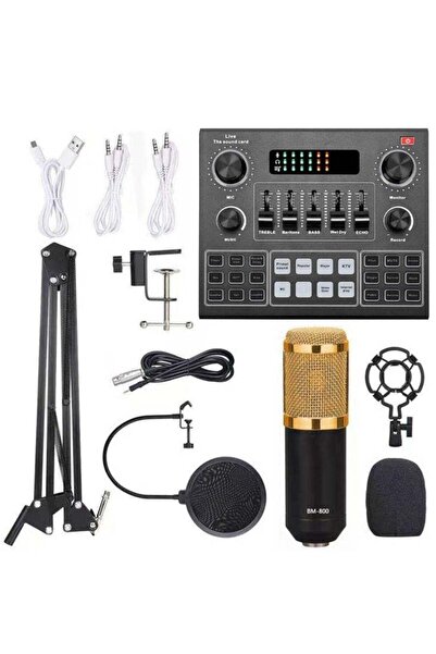 ELTRAZONE Elite V9 Sound Card & BM800 Pro Microphone Bundle for Advanced Broa...