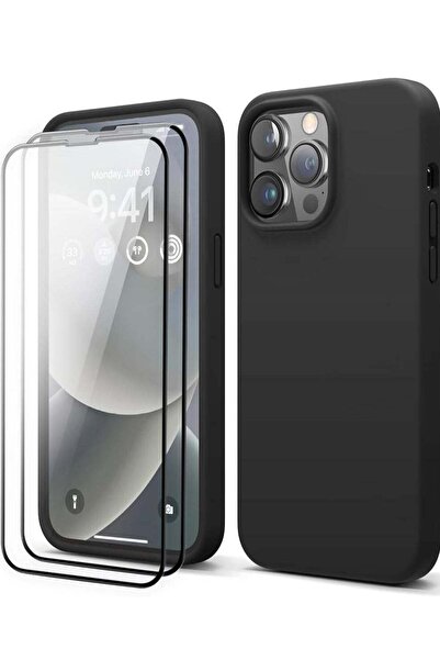 ELTRAZONE [3-in-1] iPhone 15 Case with 9H Tempered Glass Screen Protector – P...