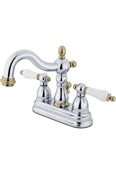 Yıldızan صنبور حوض غسيل من النحاس KB1604PL من MSA Shop، مقاس 4 بوصات، مع مقبض...
