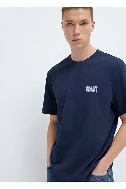 Mavi M0611714 Printed T-Shirt Men's T-Shirt Dark Blue