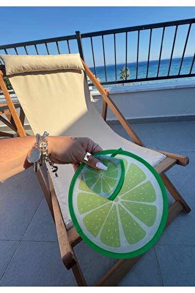 Xui Yeni Sezon Lime Desenli Katlanabilir Yelpaze/Japon Yelpazes Ultra Hafif
