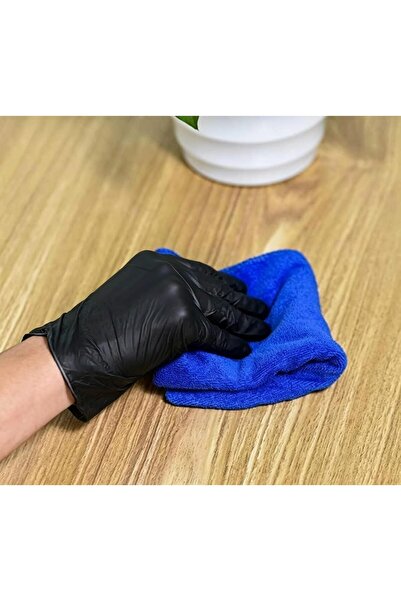 OKAI Black Disposable Vinyl Gloves (Large L), 70 Pcs/Box, Latex Free, Powder ...