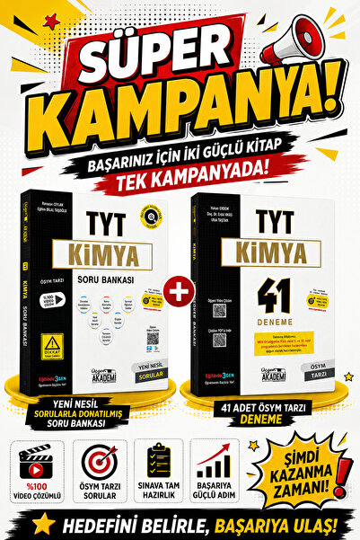 Üçgen Akademi Süper Kampanya TYT Kimya Soru Bankası + 41 Deneme