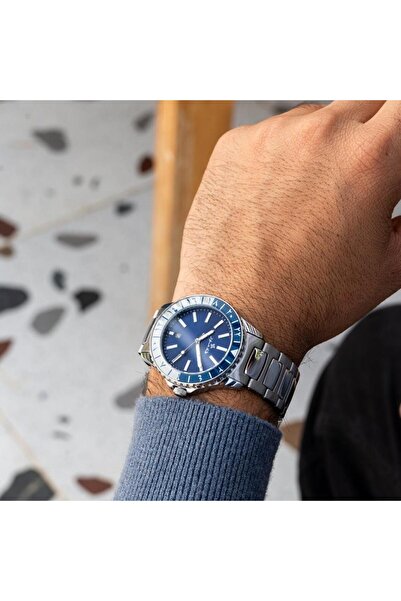 Flamour Flamour Men's Watch Silver Color Steel Case Waterproof with Sub-Dials