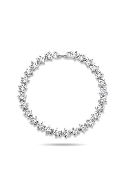 h&b design jewel Steel White Star Detail Bracelet