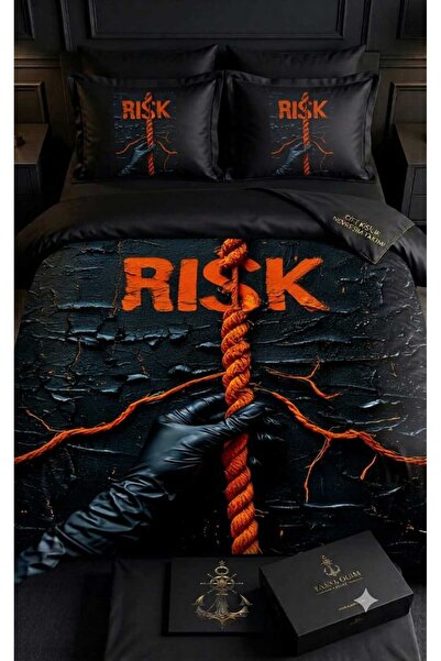 Elmas Dizayn Special Design Brand Double Duvet Cover Set Organic Satin & Cott...