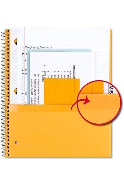Yıldızan 3K_Store Five Star Spiral Notebooks + Study Practice, 2-Pack, 5 Subj...