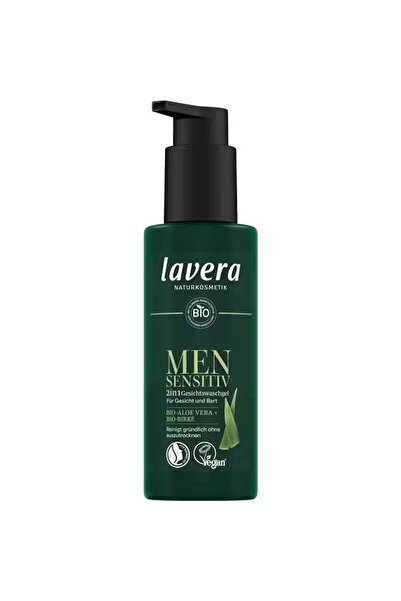 Lavera Gel sensitiv pentru barbati 2 in 1 pentru spalarea fetei si a barbii c...