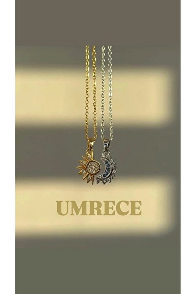 Umrece Moon and Sun Couple Necklace (45+5 cm)