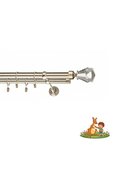 KLEIDECO Galerie dubla perdea Austria, Metal, Diametru 25/19mm, Capete ST VAL...
