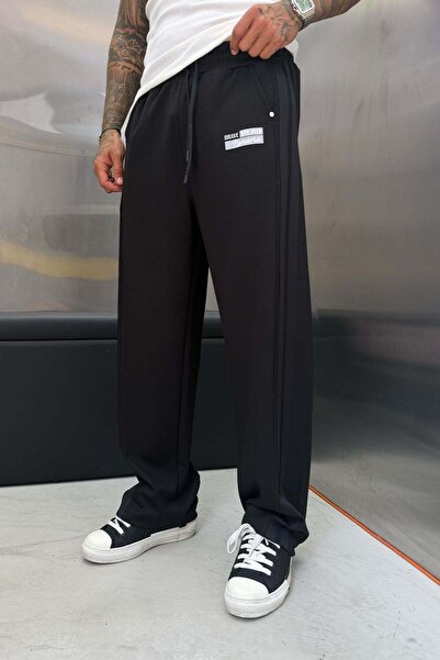 NOMARC Men's Sweatpants Hero Print Six Black Oversize Printed Baggy