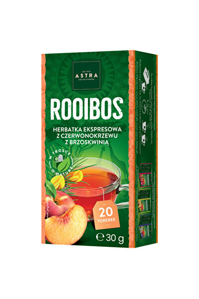 Astra Ceai Rooibos aromatizat cu piersici, Astra, 20 pliculete, 30g