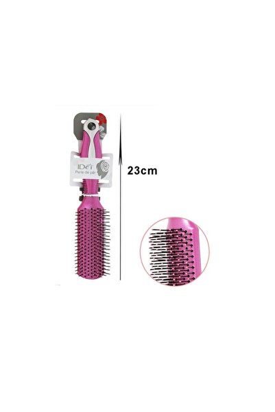 idei Perie ventilată de coafat 23cm bicolor roz-metalic și alb, peri implanta...