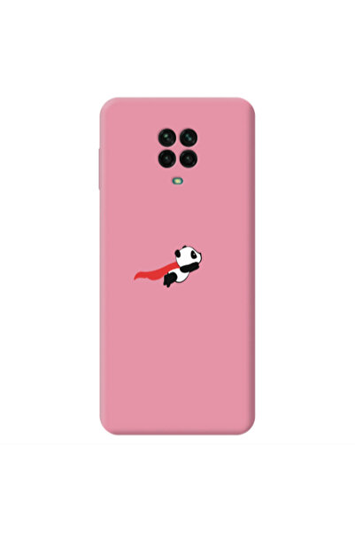 Other Xiaomi Redmi Note 9 Pro kite flying panda Pink Colored Silicone TPU Θήκη