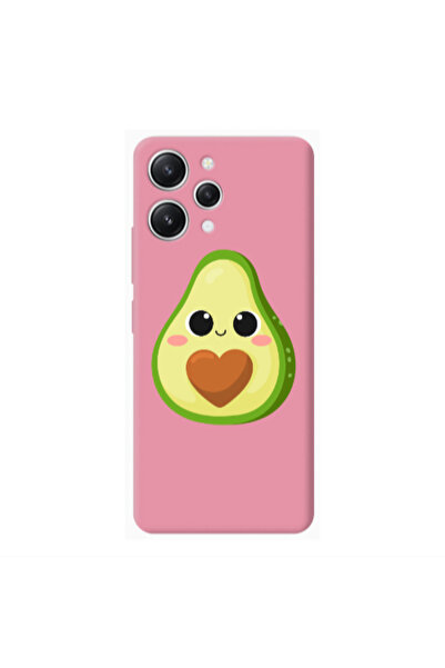 Other Xiaomi Redmi 12 Baby avocado Pink Colored Silicone TPU Θήκη