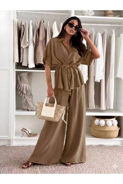 GLAMSI Women's Viscose Suit with Drawstring Waist