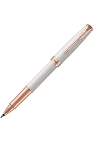 Parker Sonnet Rollerball Pen, Pearl Lacquer with Pink Gold Trims, Fine Nib wi...