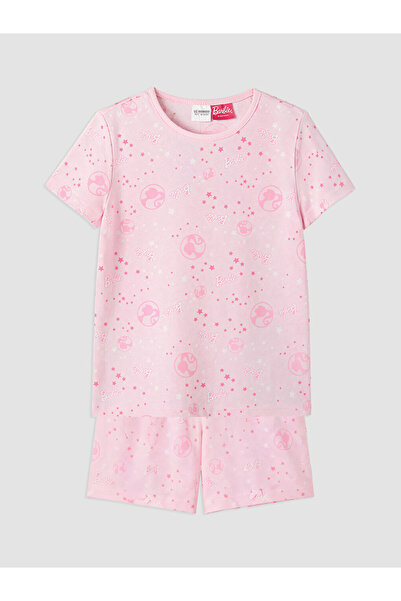 LC Waikiki Set de pijamale scurte pentru fete, cu imprimeu Barbie