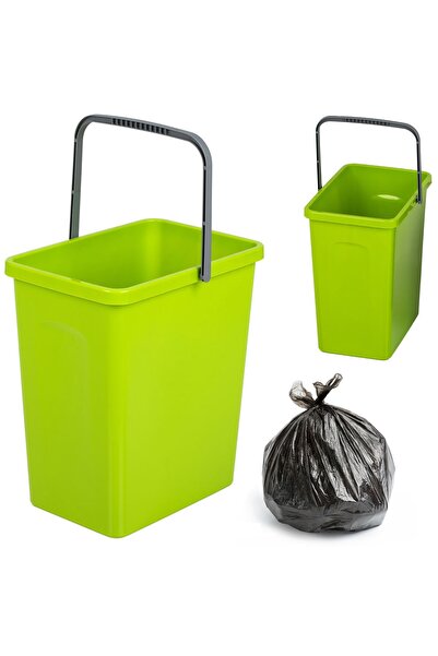 EDANTI Recipient din plastic pentru coș de sortare a deșeurilor 10L Verde