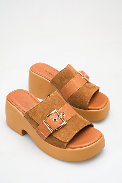 Solo Bag Women's Daily Suede Genuine Leather Thick Band Buckle Belted Platfor...